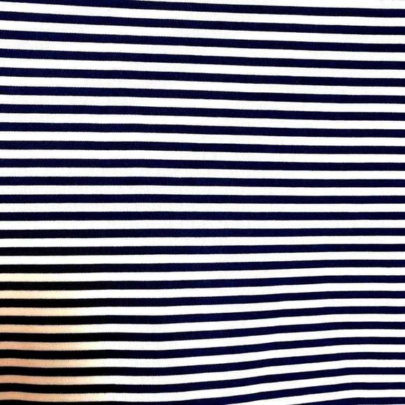 Theory Mivrill Ivory Navy Sail Stripe Coastal Nautical Sleeveless Dress Size L - Picture 7 of 9